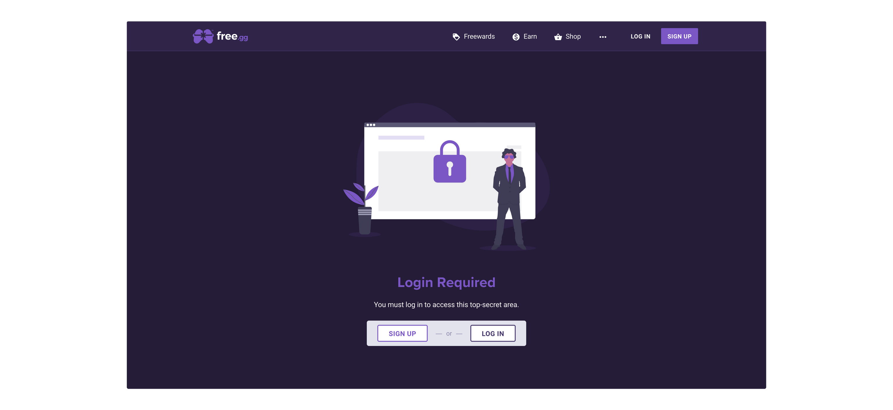 Page: Login Required